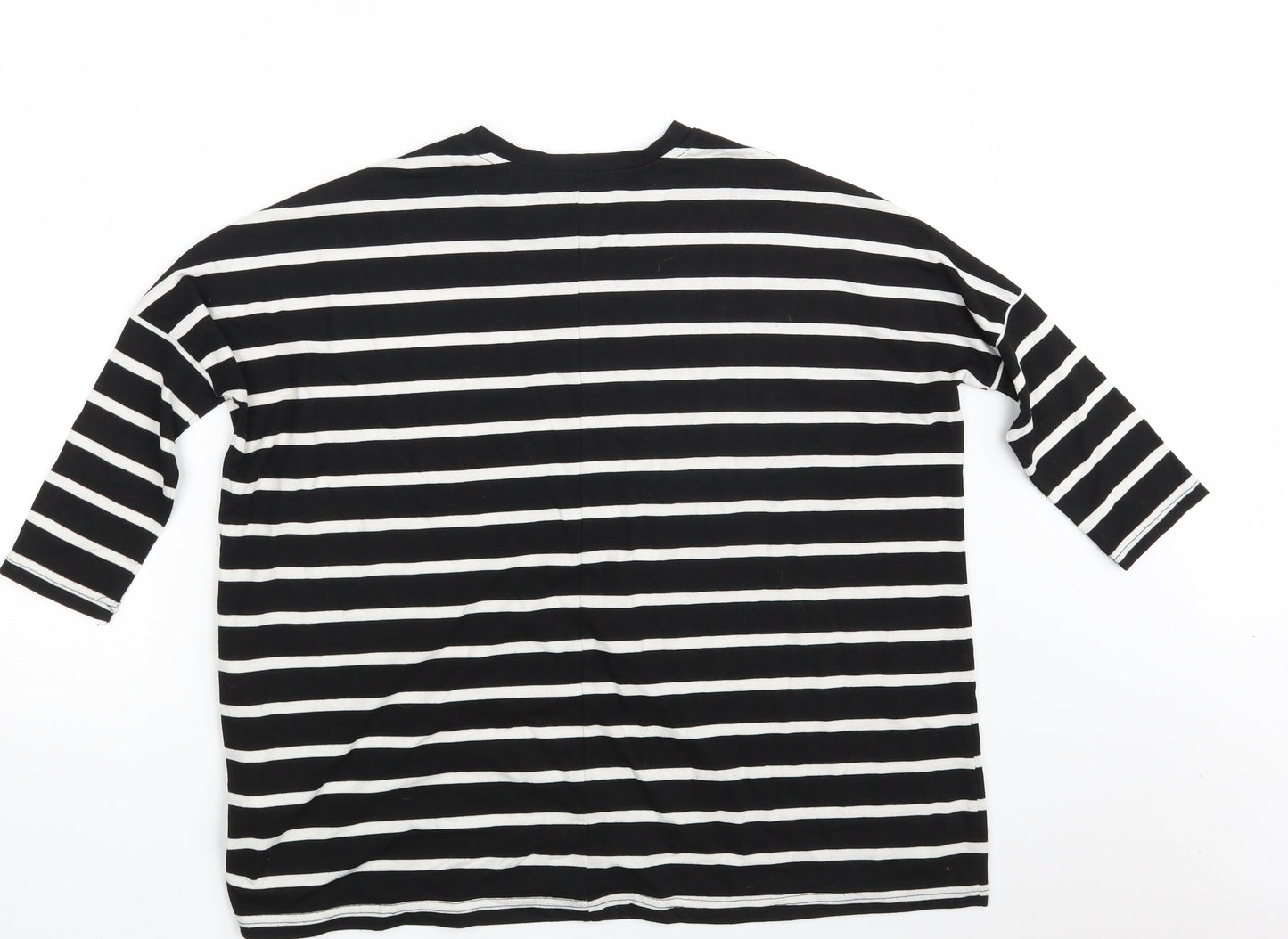 Atmosphere Womens Black Striped  Pullover Sweatshirt Size 8