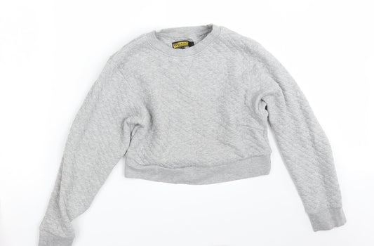 R. W. C Womens Grey   Pullover Sweatshirt Size M  - Cropped