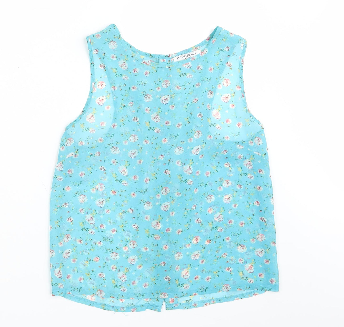 New Look Womens Green Floral  Basic Button-Up Size 10