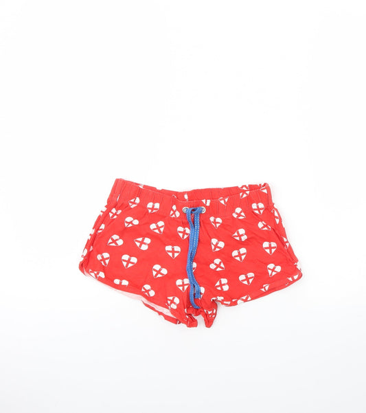 Love To Lounge Womens Red Solid  Cami Pyjama Pants Size 6