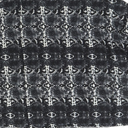 Stella  Womens Black Animal Print  Basic Blouse Size 8