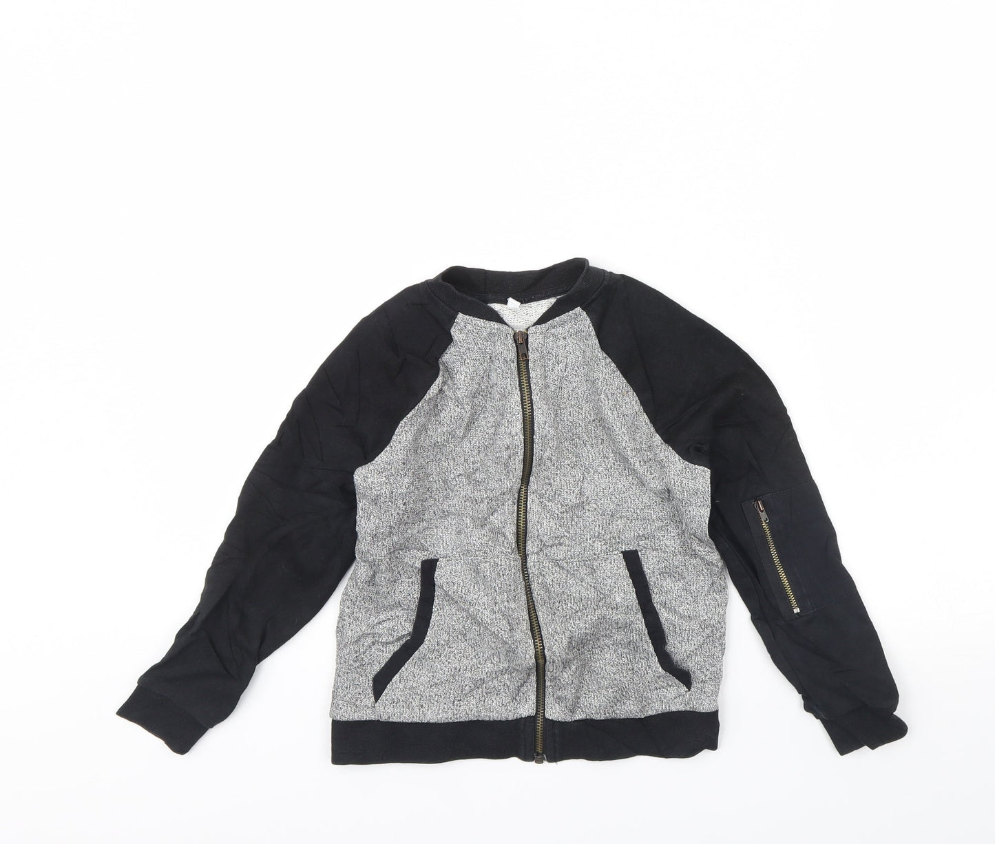 M&s Boys Grey   Jacket  Size 7 Years