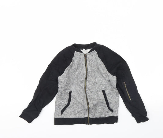 M&s Boys Grey   Jacket  Size 7 Years