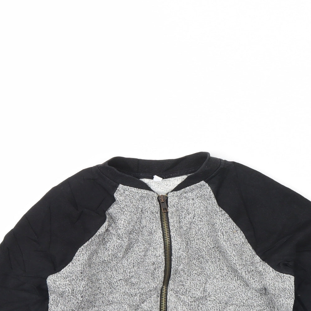 M&s Boys Grey   Jacket  Size 7 Years