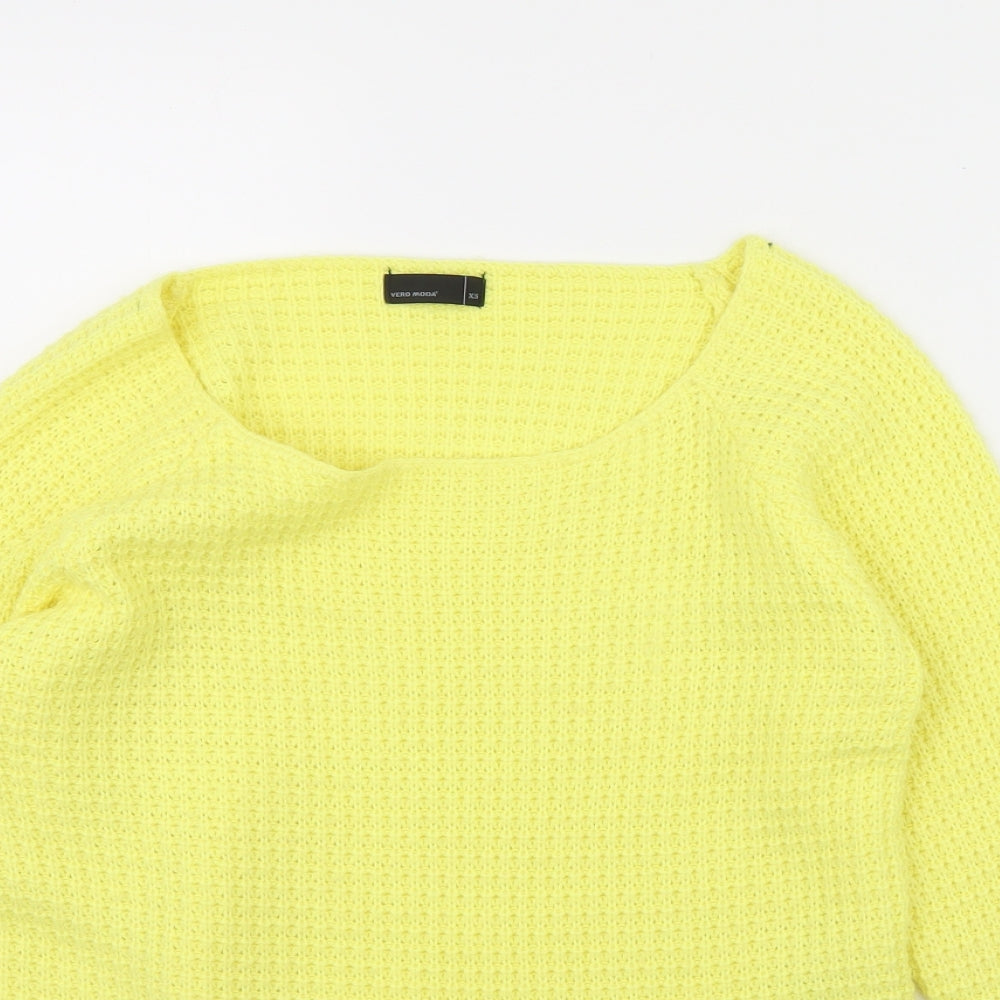 Vera Moda Womens Yellow   Pullover Jumper Size XS
