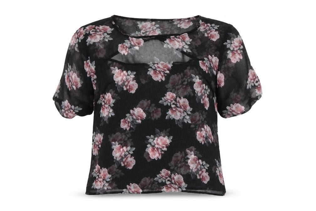 H&M Womens Multicoloured Floral  Basic Blouse Size 10