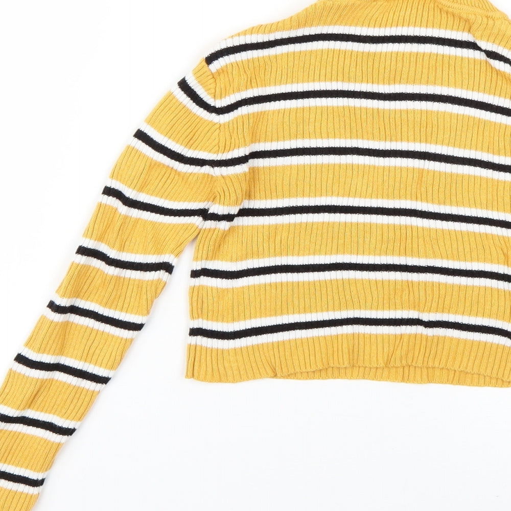 miss evie  Girls Multicoloured Striped  Pullover Jumper Size 7-8 Years