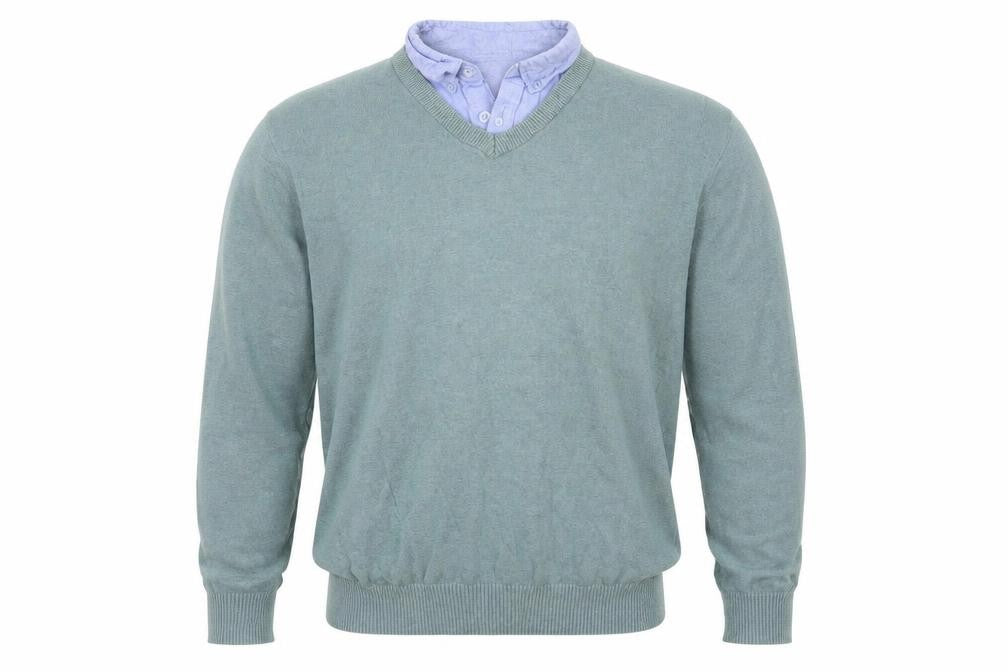 Cotton Traders Mens Blue  Knit Pullover Jumper Size M