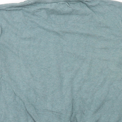 Cotton Traders Mens Blue  Knit Pullover Jumper Size M