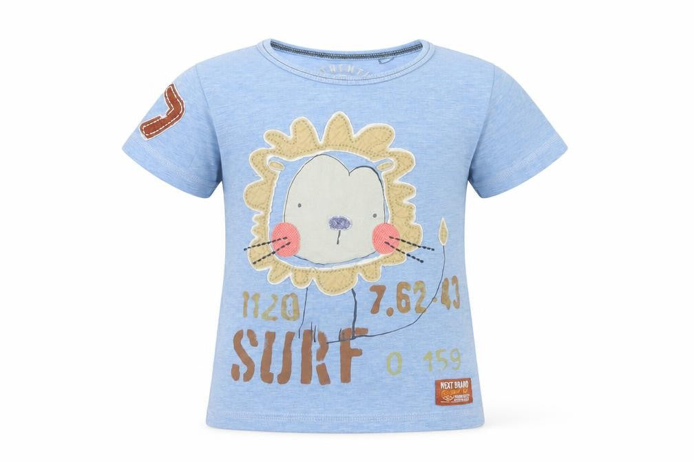 NEXT Baby Blue  Jersey Basic T-Shirt Size 12-18 Months  - Lion