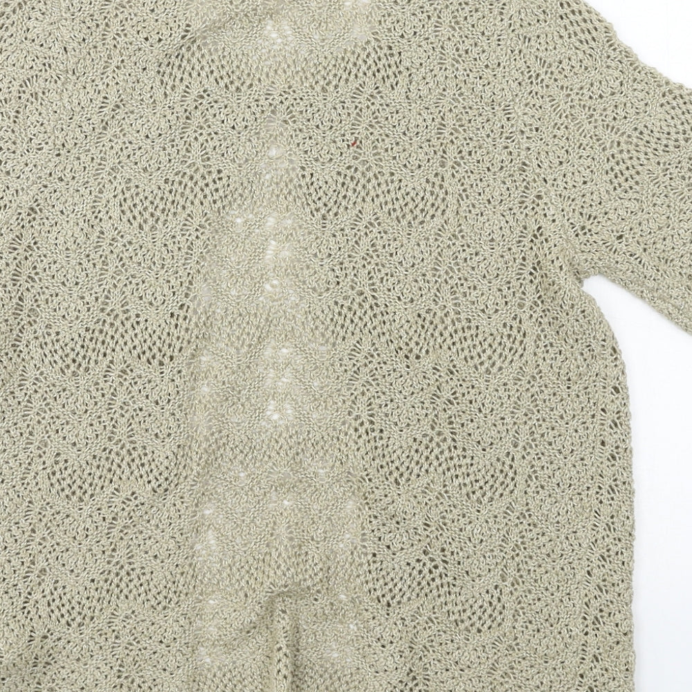 Marks and Spencer Womens Brown  Knit Cardigan Jumper Size 10