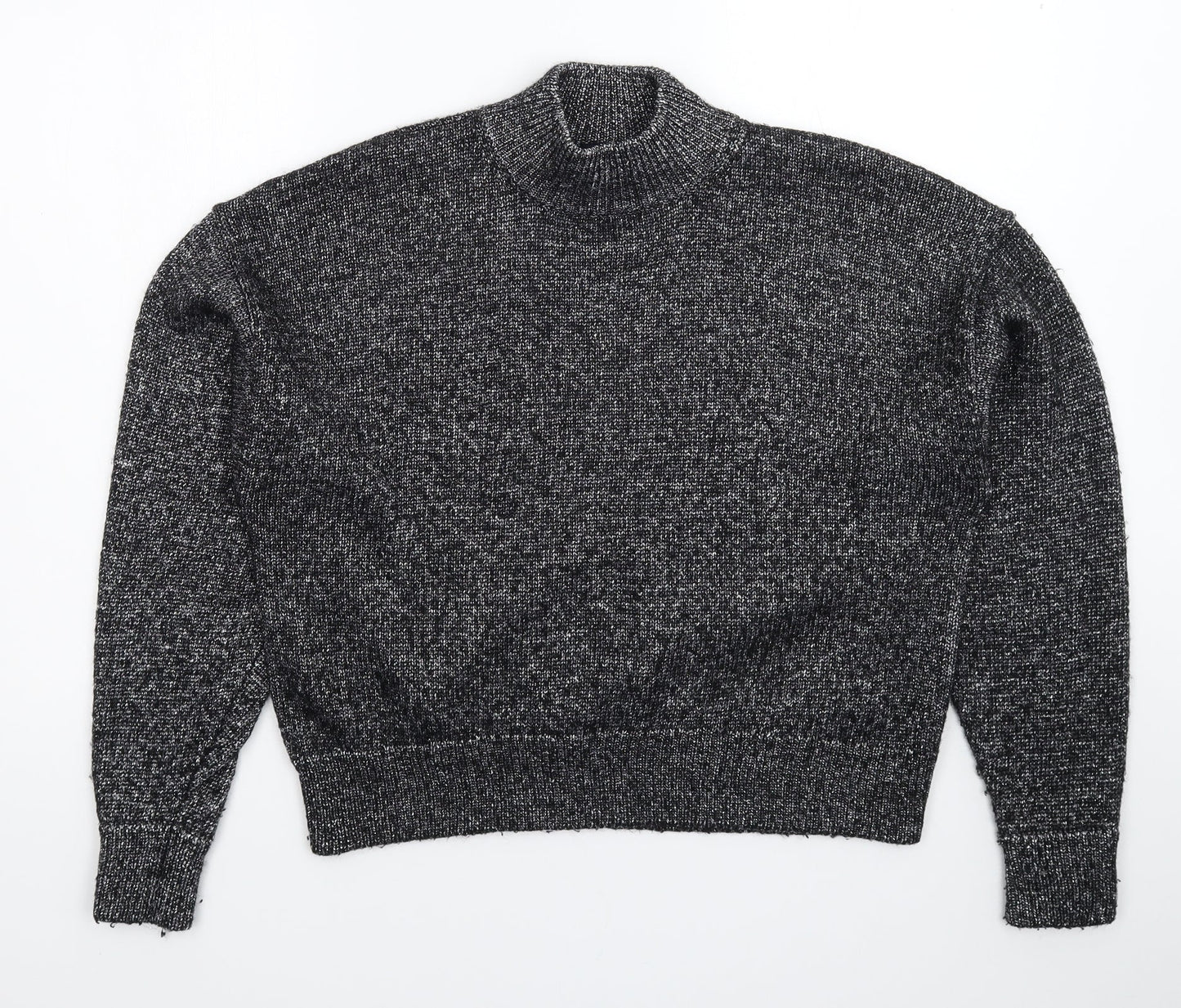 Zara Womens Silver  Knit Pullover Jumper Size M