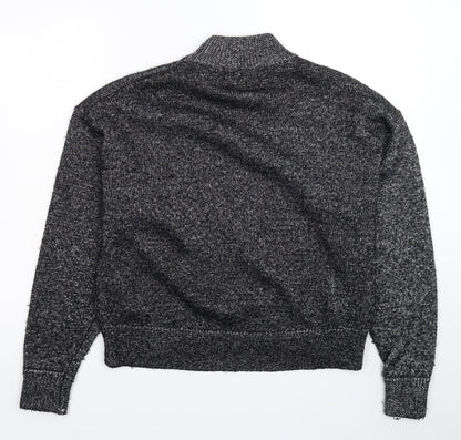 Preloved Zara Womens Silver  Knit Pullover Jumper Size M - Back