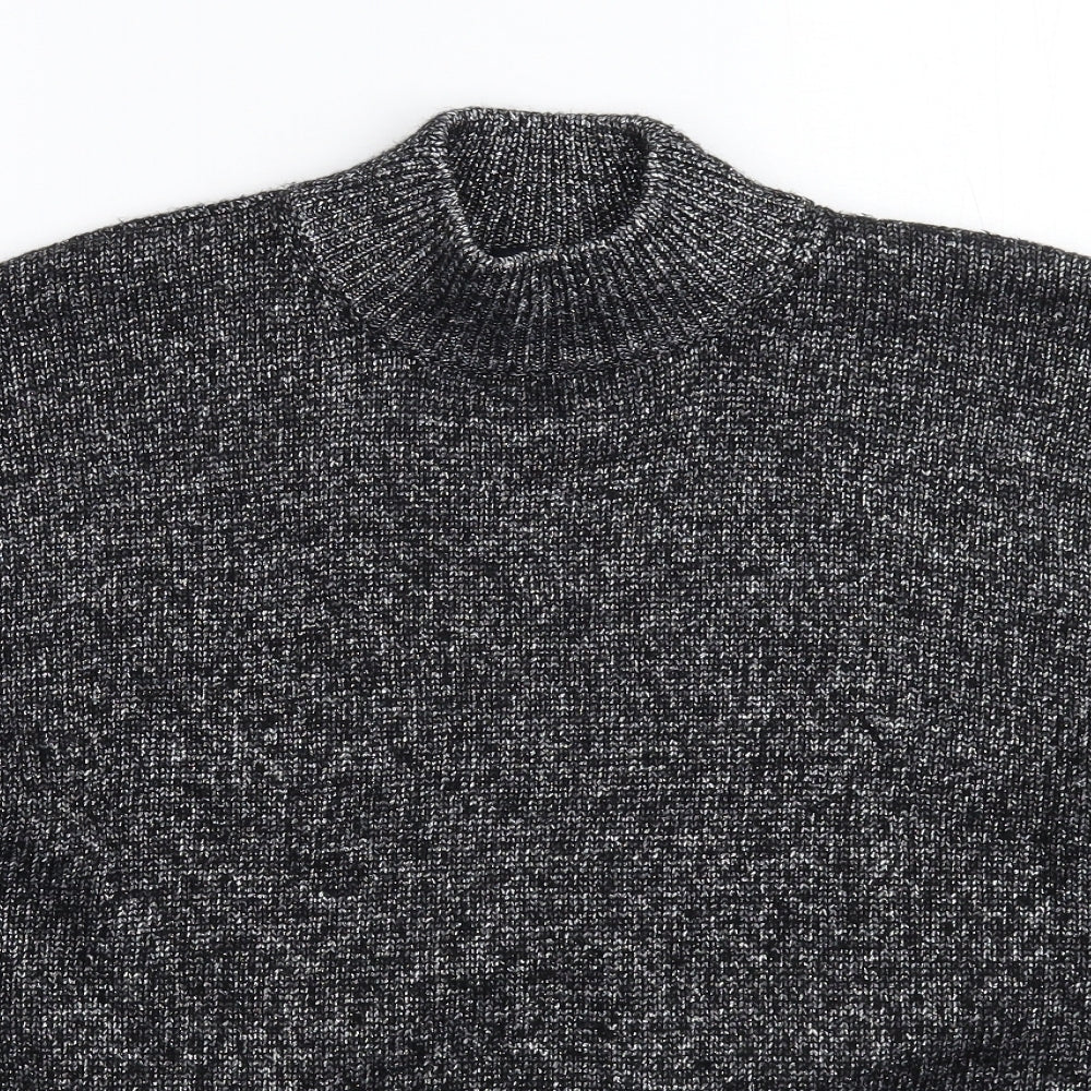 Zara Womens Silver  Knit Pullover Jumper Size M
