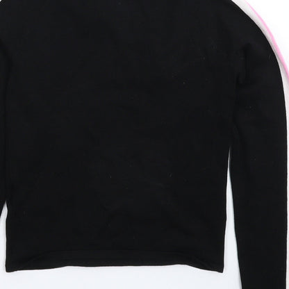 Preloved Divided Womens Black Striped Knit Pullover Jumper Size XS - Label