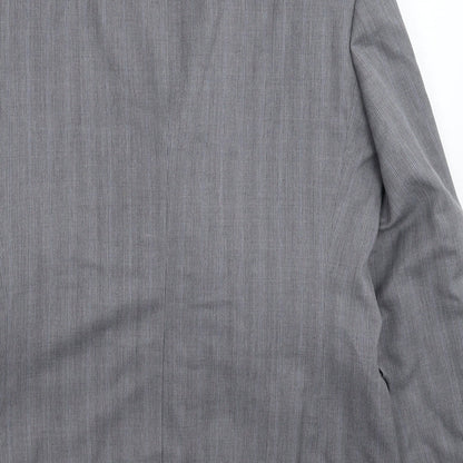 Preloved Autograph Mens Grey Striped  Jacket Suit Jacket Size 38 - Label