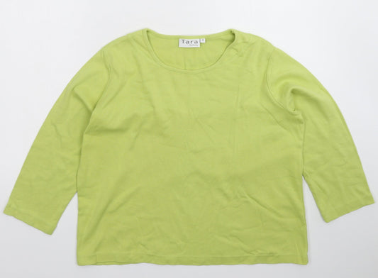Tara Womens Green   Basic T-Shirt Size 12