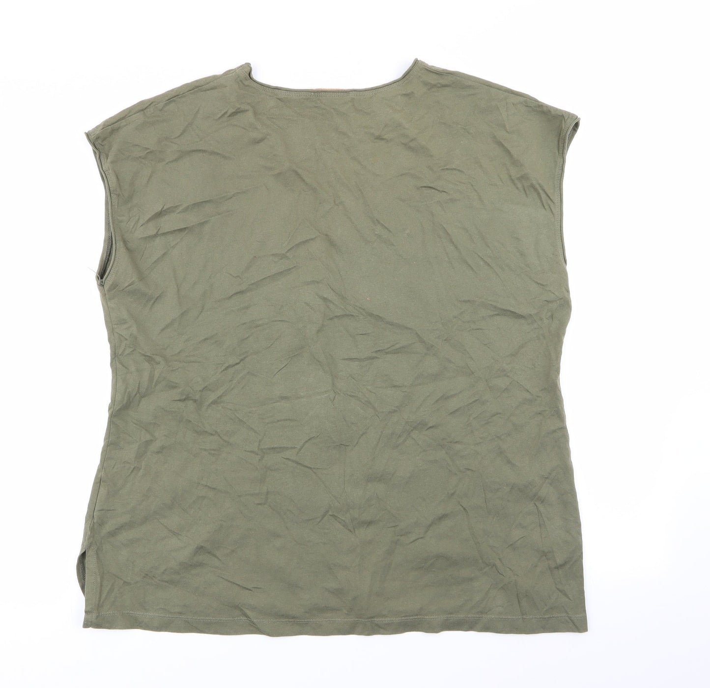 ELVI Womens Green   Basic T-Shirt Size M