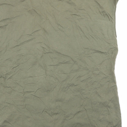 ELVI Womens Green   Basic T-Shirt Size M