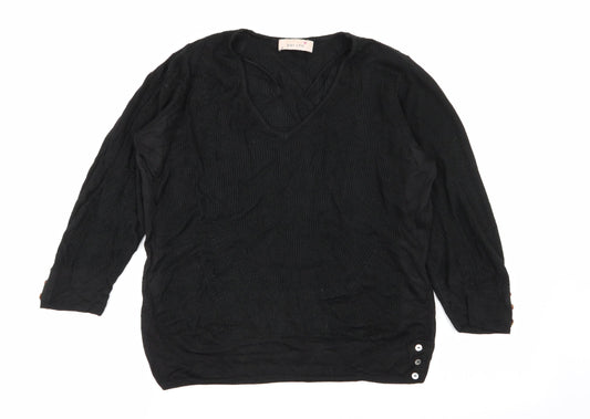 Per Una Womens Black   Pullover Jumper Size 10