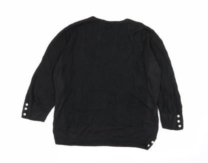 Per Una Womens Black   Pullover Jumper Size 10