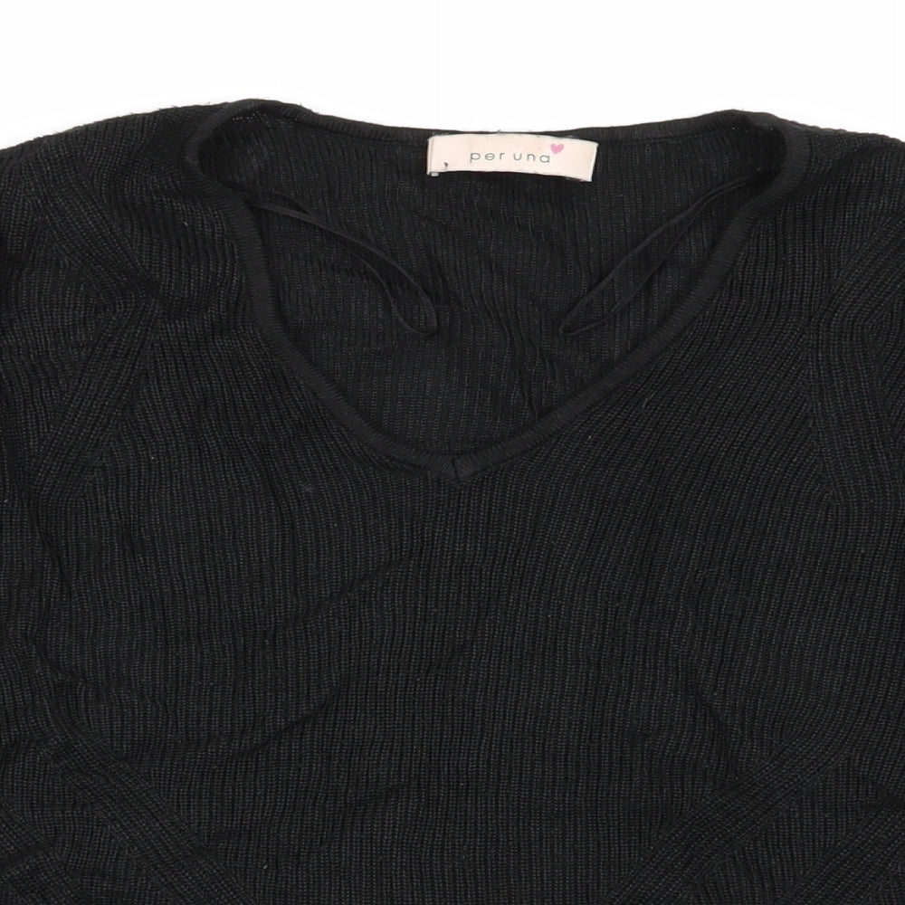 Per Una Womens Black   Pullover Jumper Size 10