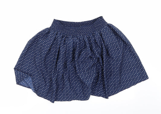 NEXT Girls Blue Polka Dot  Flare Skirt Size 12 Years
