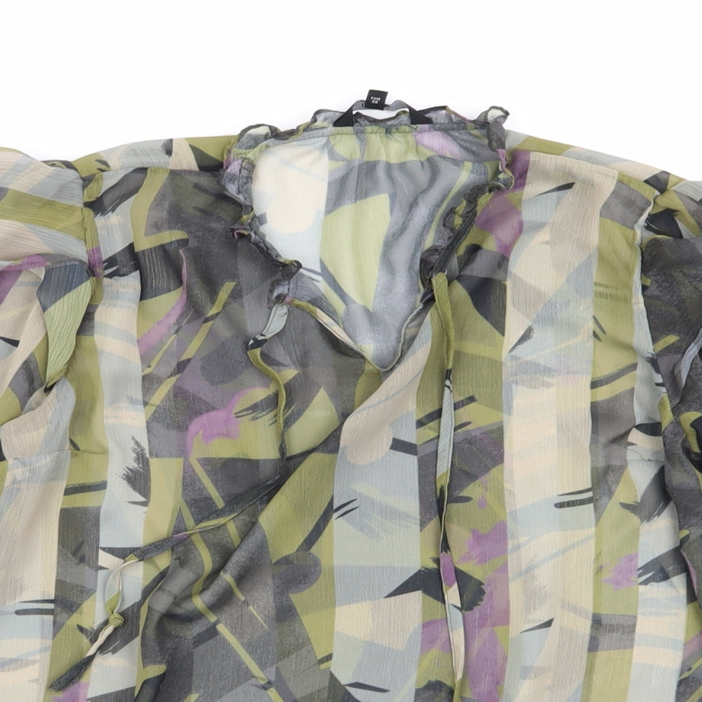 NEXT Womens Multicoloured Geometric  Basic Blouse Size 10