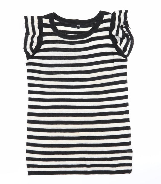 NEXT Womens Multicoloured Striped  Basic T-Shirt Size 8