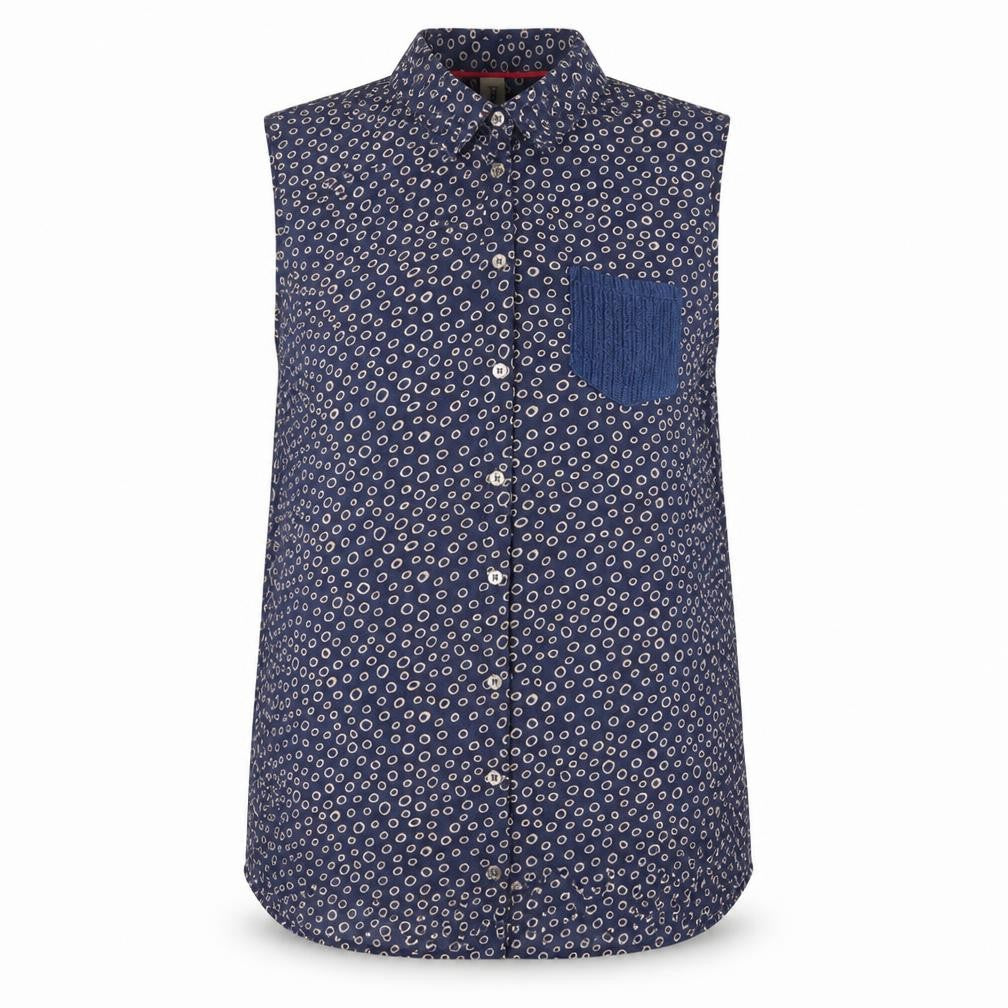 kind Womens Blue Geometric  Basic Button-Up Size XL