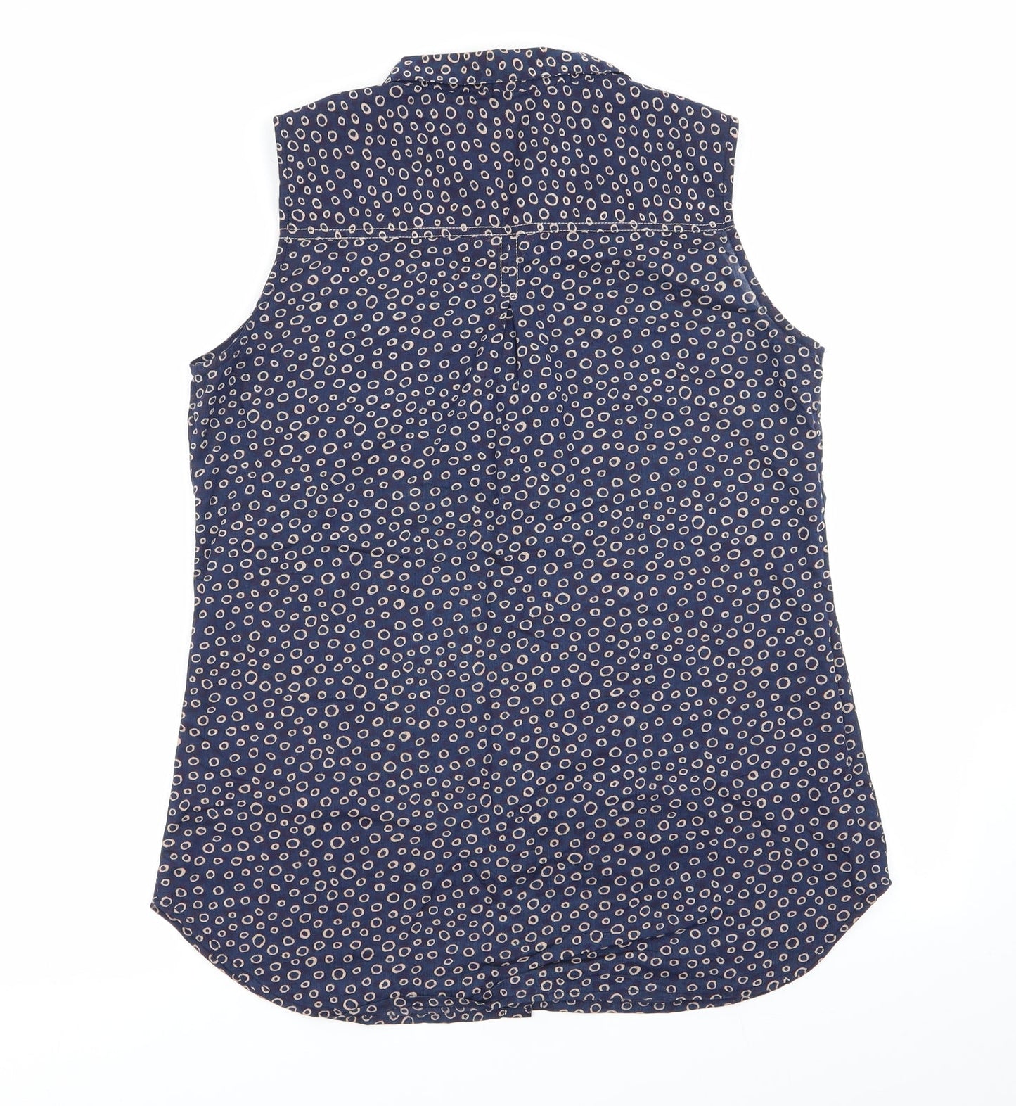 kind Womens Blue Geometric  Basic Button-Up Size XL