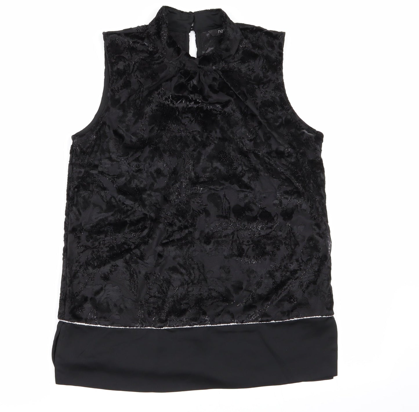 NEXT Womens Black Floral  Basic Blouse Size 10