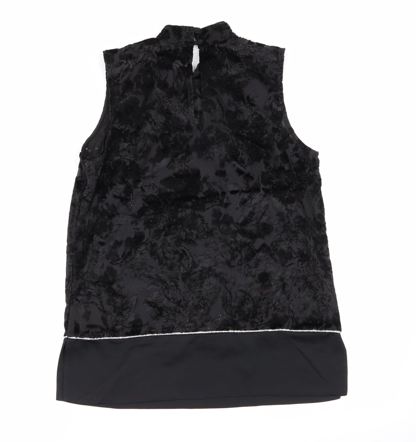 NEXT Womens Black Floral  Basic Blouse Size 10