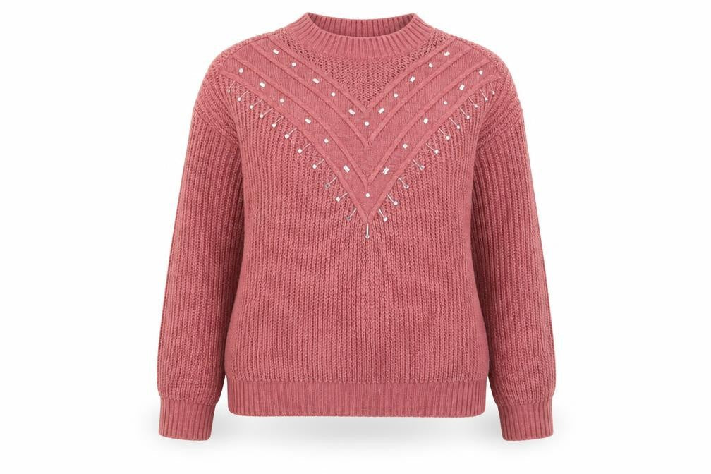 NEXT Womens Red Geometric  Pullover Jumper Size S