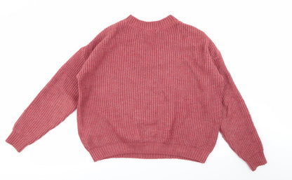 Next Womens Red Geometric  Pullover Jumper Size S