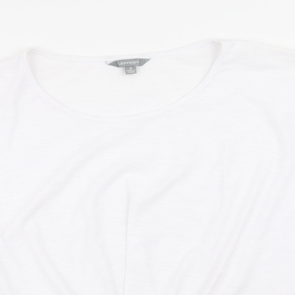 suzannegrae Womens White   Basic T-Shirt Size S