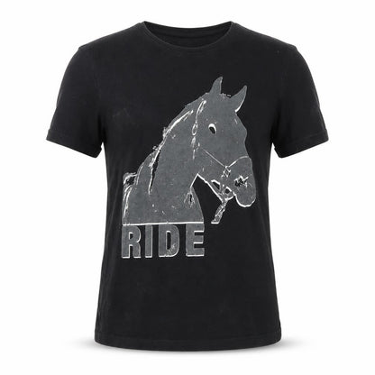 Stedman Boys Black Geometric  Basic T-Shirt Size M