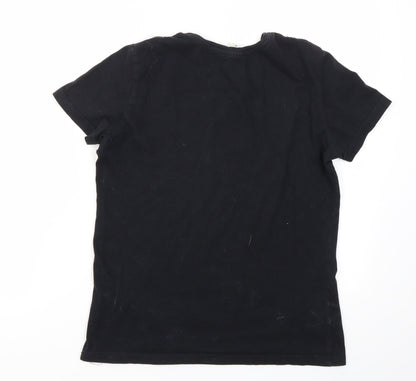 Stedman Boys Black Geometric  Basic T-Shirt Size M
