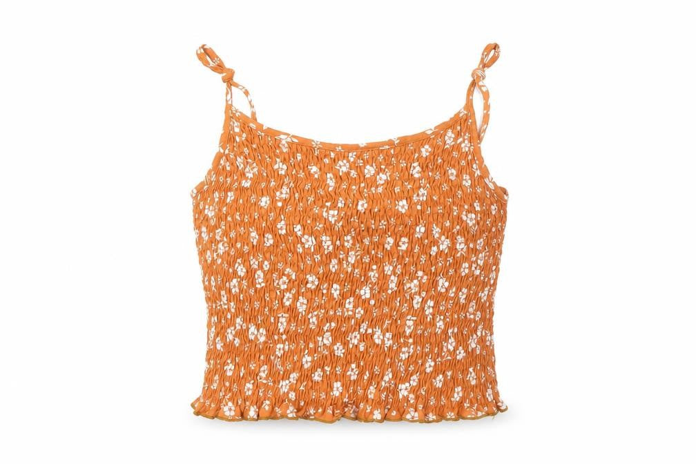New Look Womens Orange Floral  Basic Polo Size 14