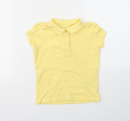 George Girls Yellow   Basic T-Shirt Size 3-4 Years