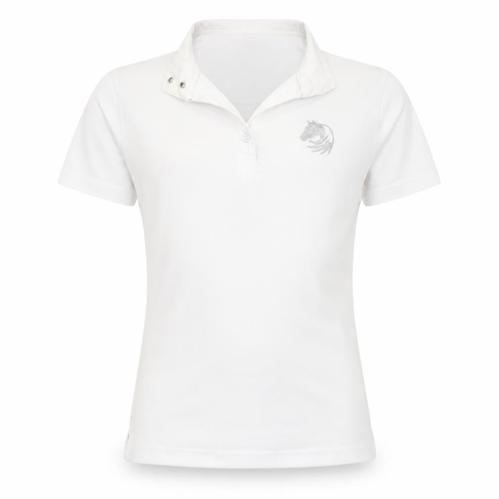 Elico Girls White   Basic Polo Size 9-10 Years