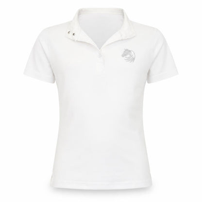 Elico Girls White   Basic Polo Size 9-10 Years