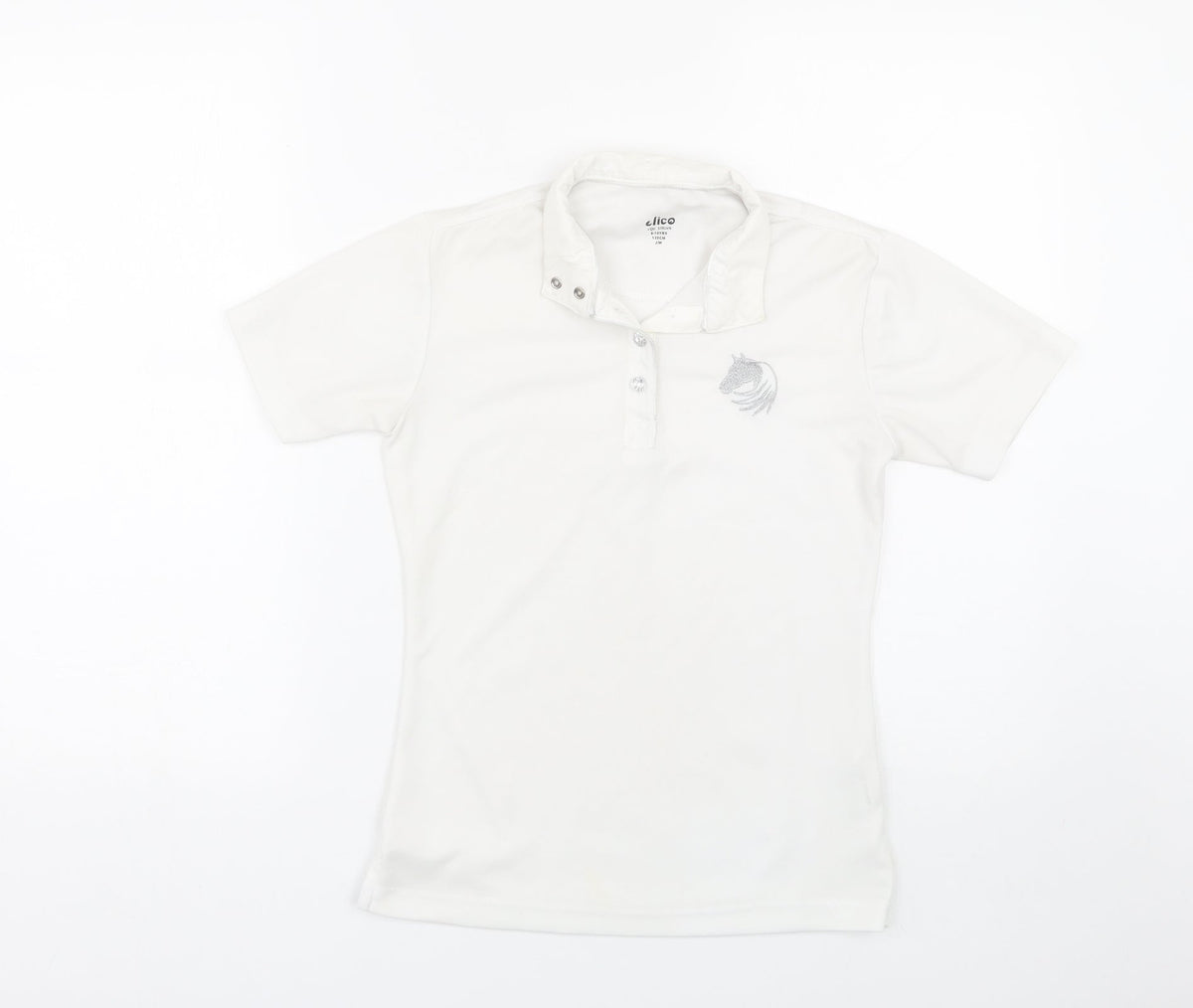 Elico Girls White   Basic Polo Size 9-10 Years