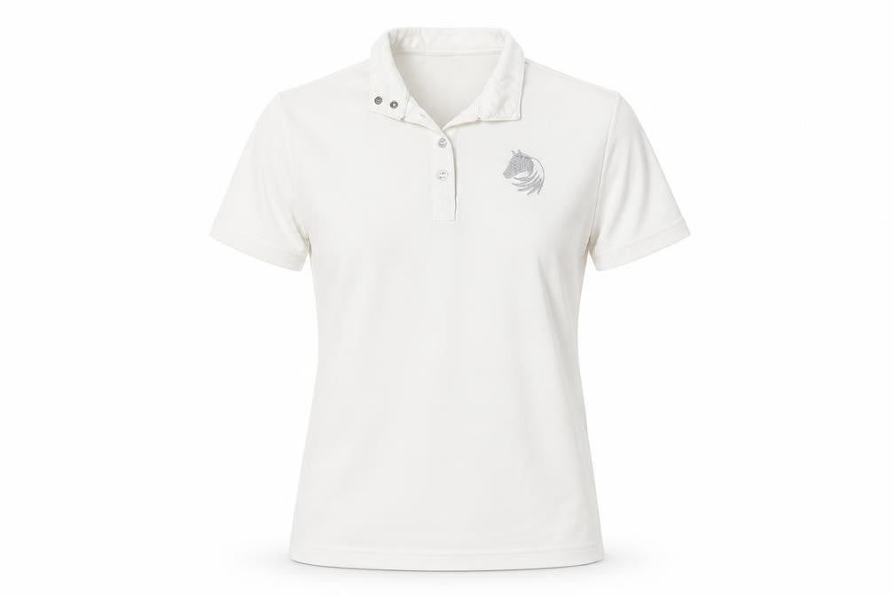 Elico Girls White   Basic Polo Size 9-10 Years