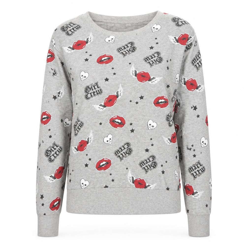 H&M Womens Grey   Pullover Sweatshirt Size S
