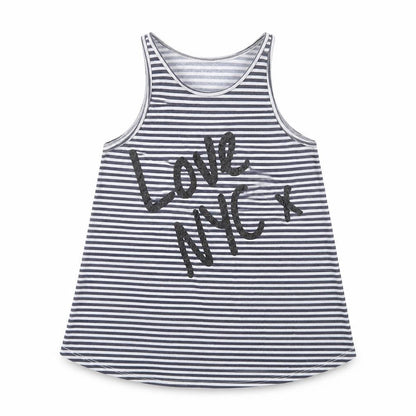 H&M Girls Blue Striped  Basic Tank Size 10-11 Years