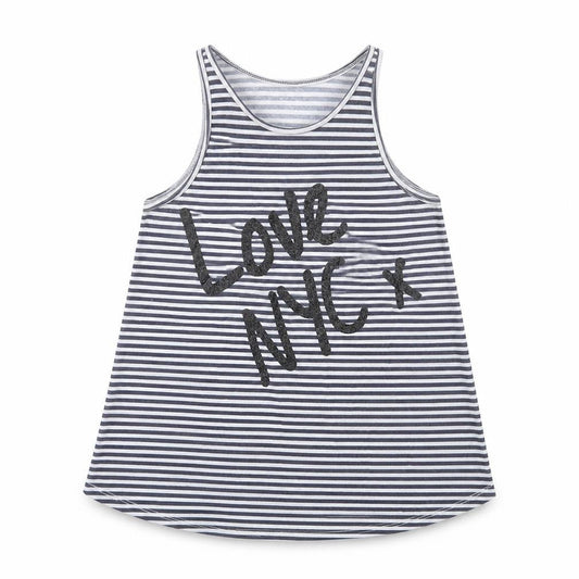 H&M Girls Blue Striped  Basic Tank Size 10-11 Years