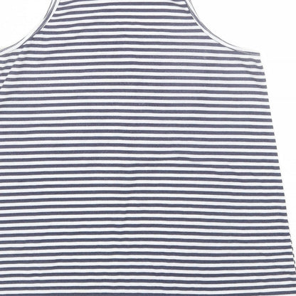 H&M Girls Blue Striped  Basic Tank Size 10-11 Years