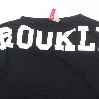 H&M Womens Black   Pullover Sweatshirt Size XS