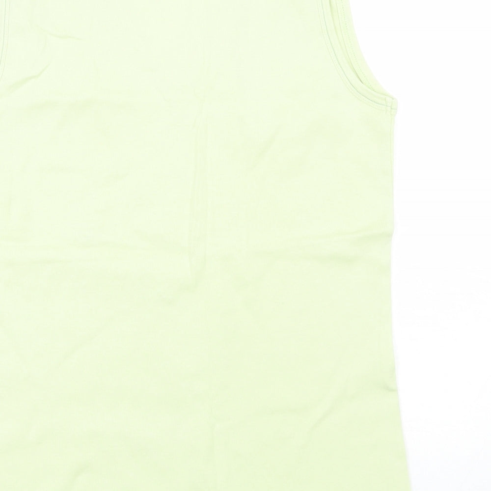 Editions Womens Green Floral  Basic Tank Size M